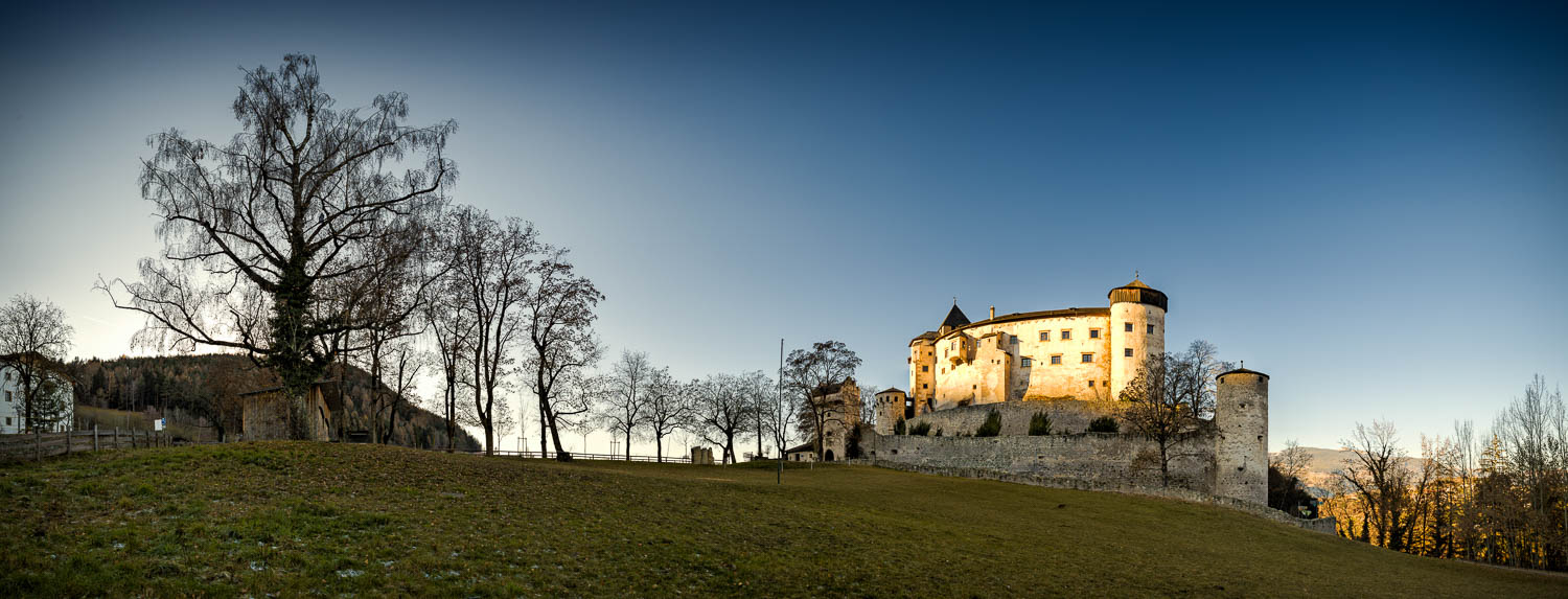prösels, völs, schloss, sonnenuntergang